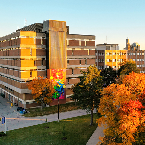 Laurier library building on the Waterloo campus