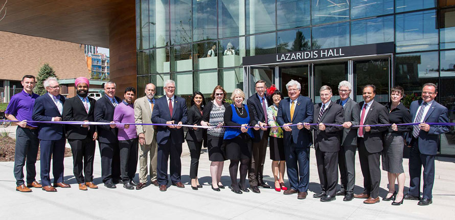 Lazaridis Hall ribbon cutting