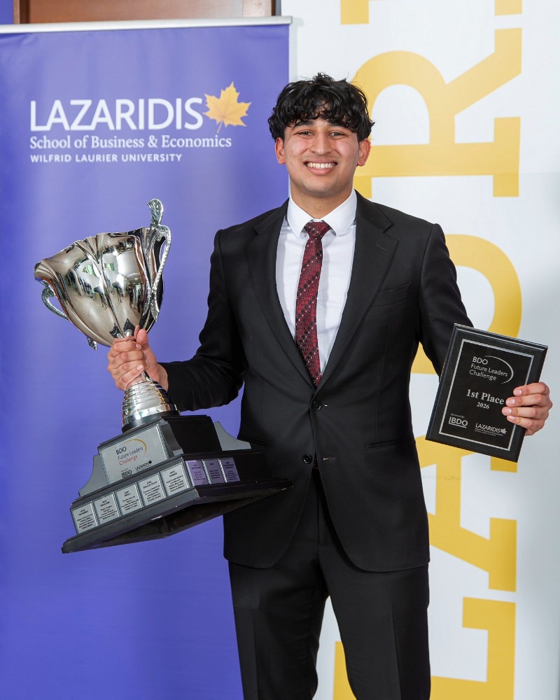 Amar Badwal BDO event holding trophy