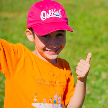 Youth giving a thumbs up
