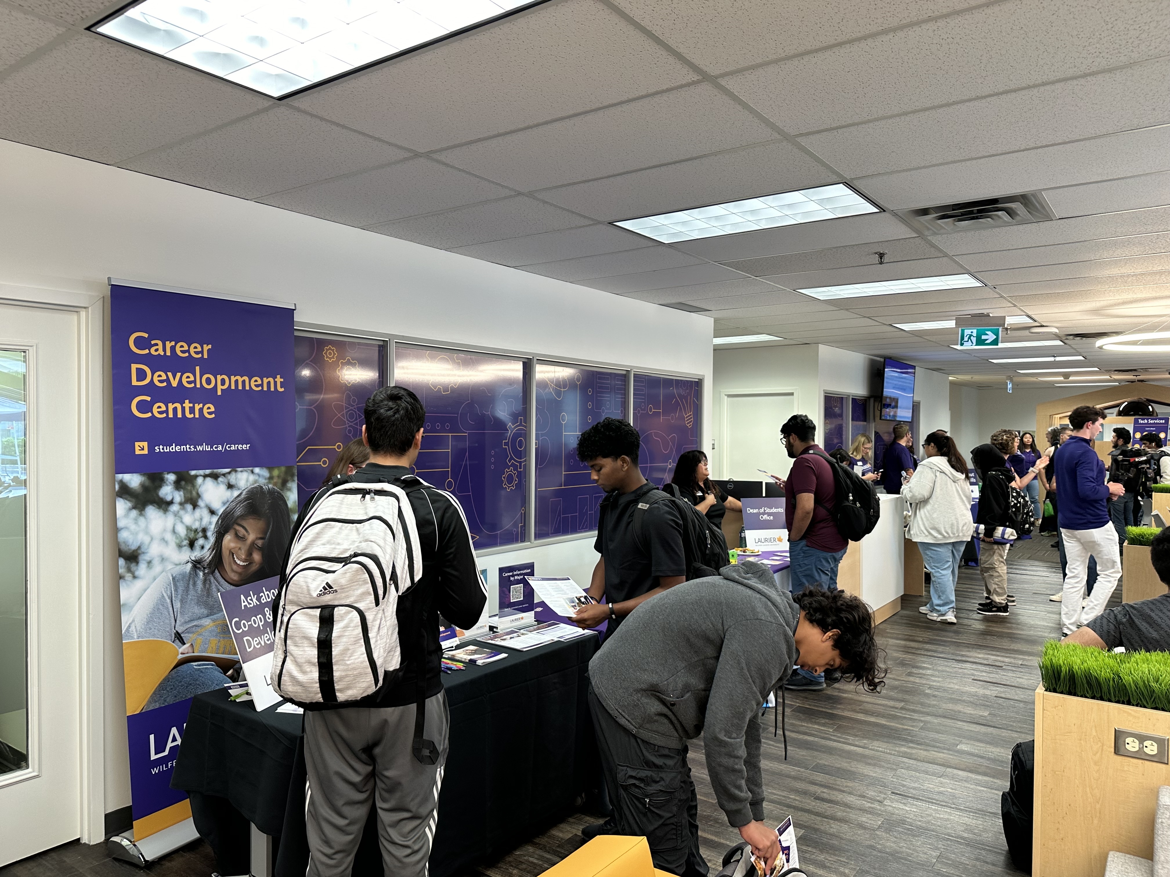 students at the inaugural day of Laurier Milton