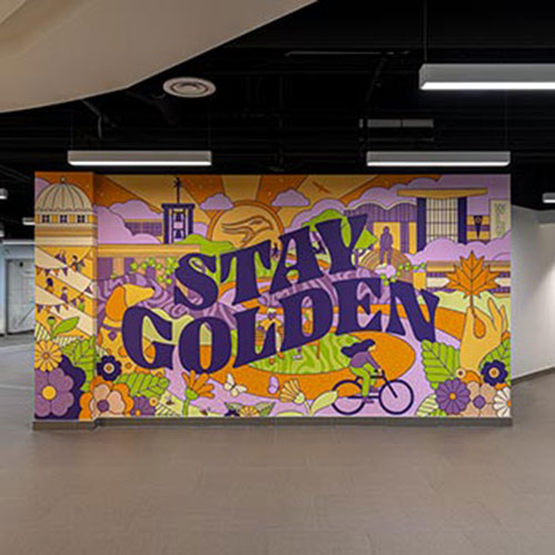 On-campus mural funded by the Student Life Levy