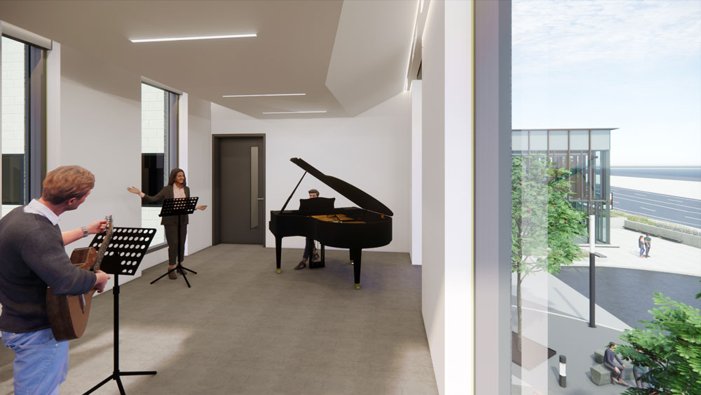 Interior practice room